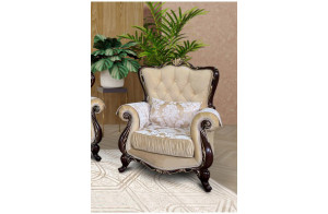 Кресло Лорена (темный орех, калифорния айвори)