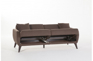 Трехместный Диван-кровать Flexy Флекси (коричневый)