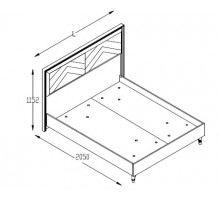 Двуспальная кровать Пальма PALMA-26