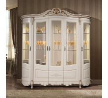 Шкаф-витрина пятидверная Аллегро 8 (белый)