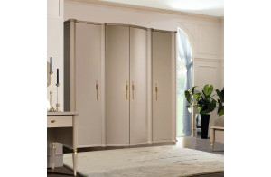 Четырехстворчатый шкаф для одежды Моника (Капучино эмаль)