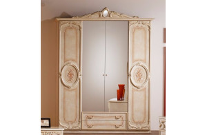 Четырехстворчатый шкаф для одежды Роза (беж)