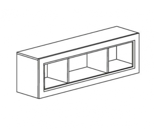 Шкаф навесной Орлеан 842 ясень светлый